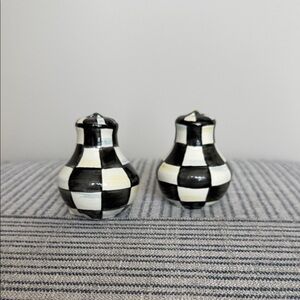 MacKenzie-Childs Courtly Check salt and pepper shakers-New